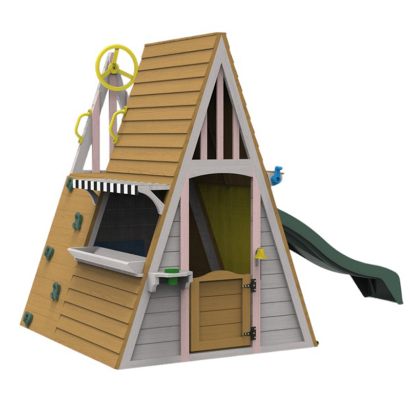 Kids Outdoor Playground Equipm - Kids Outdoor Wooden Climbing Frame reseña y precio