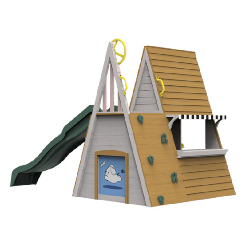 Kids Outdoor Playground Equipm - Kids Outdoor Wooden Climbing Frame reseña y precio