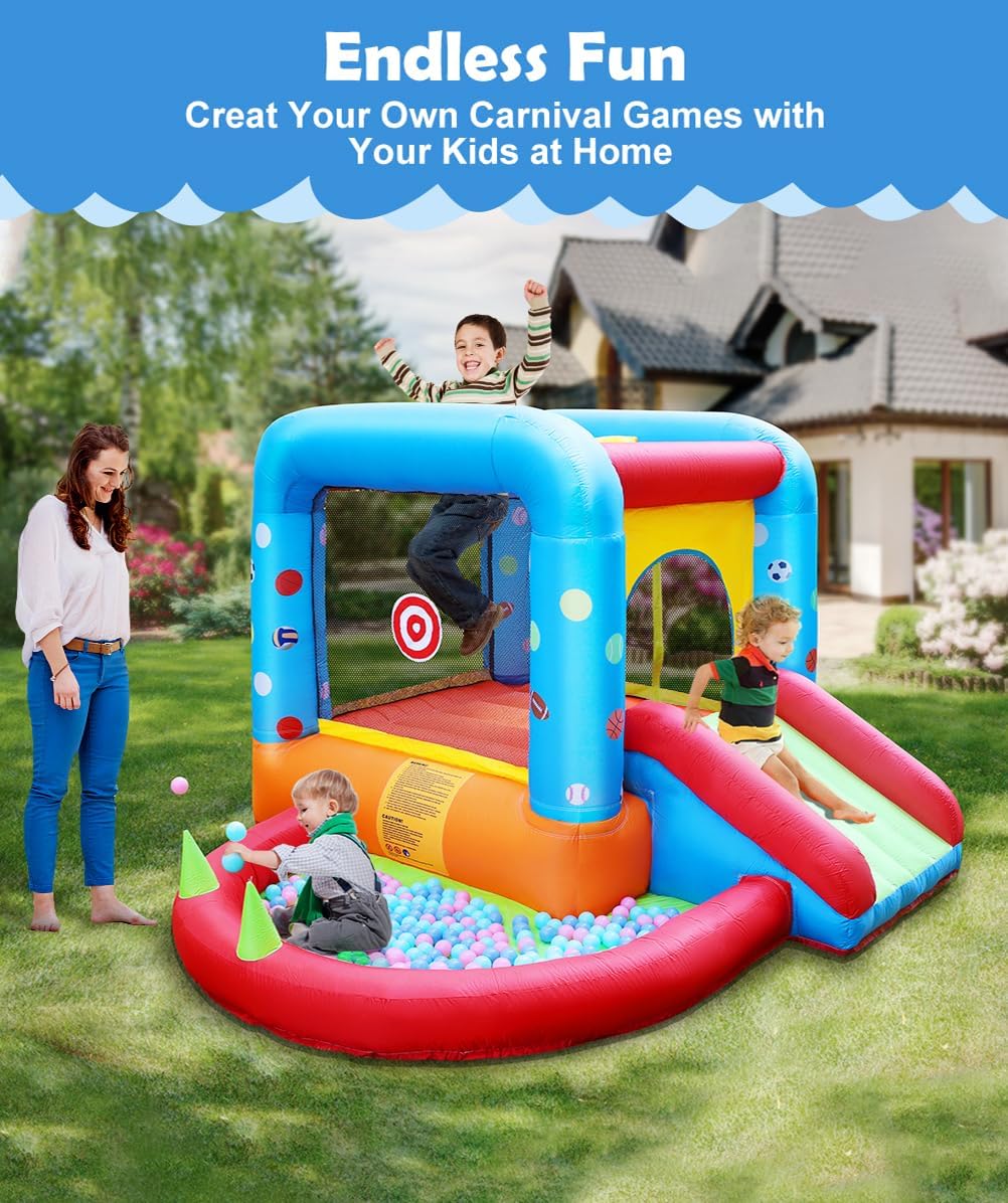 Step4Fun Inflatable Bounce Hou - Kids Outdoor Jumping Castle reseña y precio