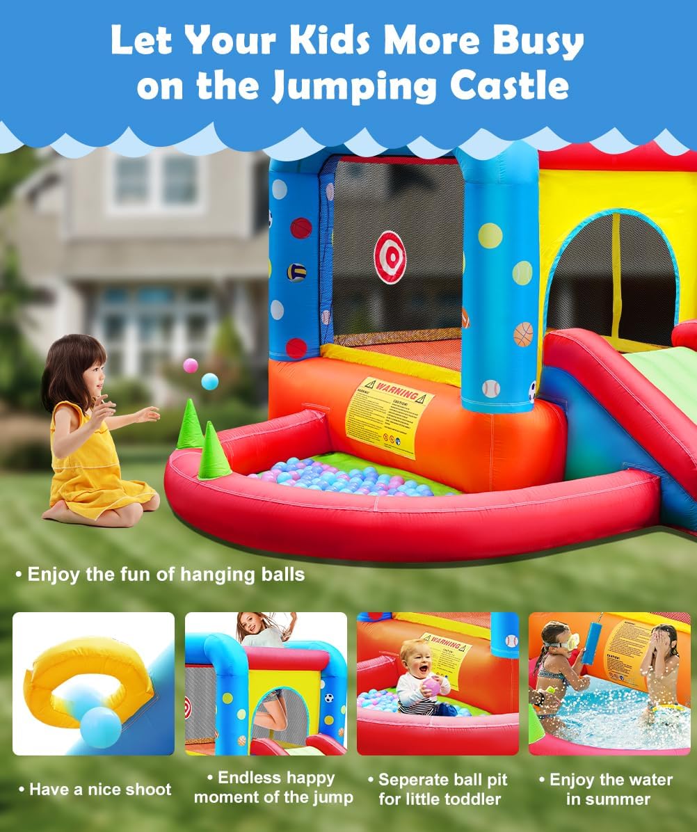 Step4Fun Inflatable Bounce Hou - Kids Outdoor Jumping Castle reseña y precio