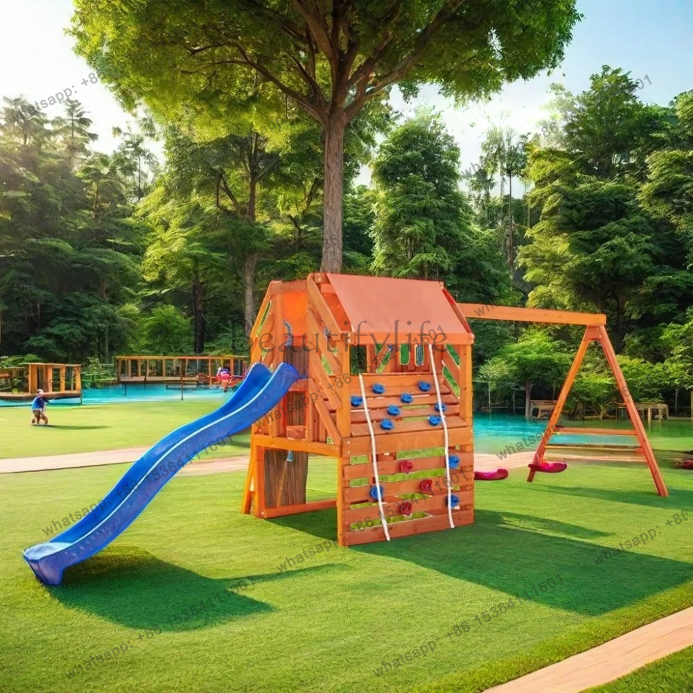 Outdoor Playground Climbing Fr - Kids Outdoor Wooden Climbing Frame reseña y precio