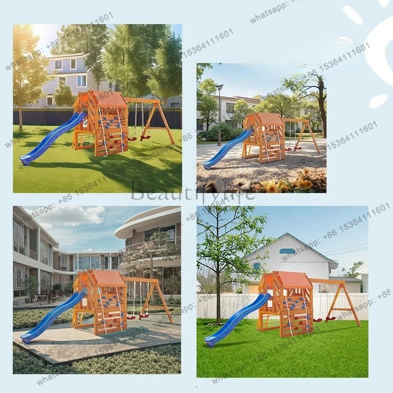 Outdoor Playground Climbing Fr - Kids Outdoor Wooden Climbing Frame reseña y precio