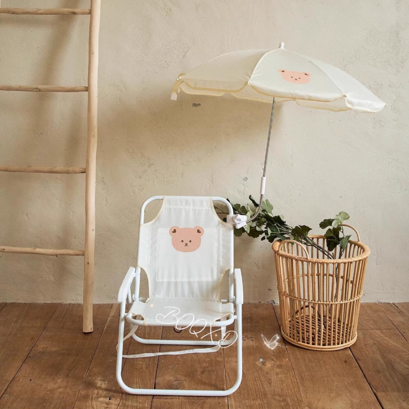 Teddy Bear Pattern Kids Lounge - Kids Outdoor Lounge Chair With Umbrella reseña y precio