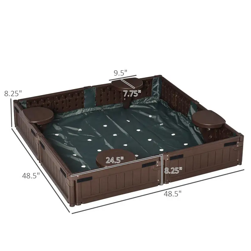 Outsunny Kids Outdoor Sandbox  - Kids Outdoor Garden reseña y precio