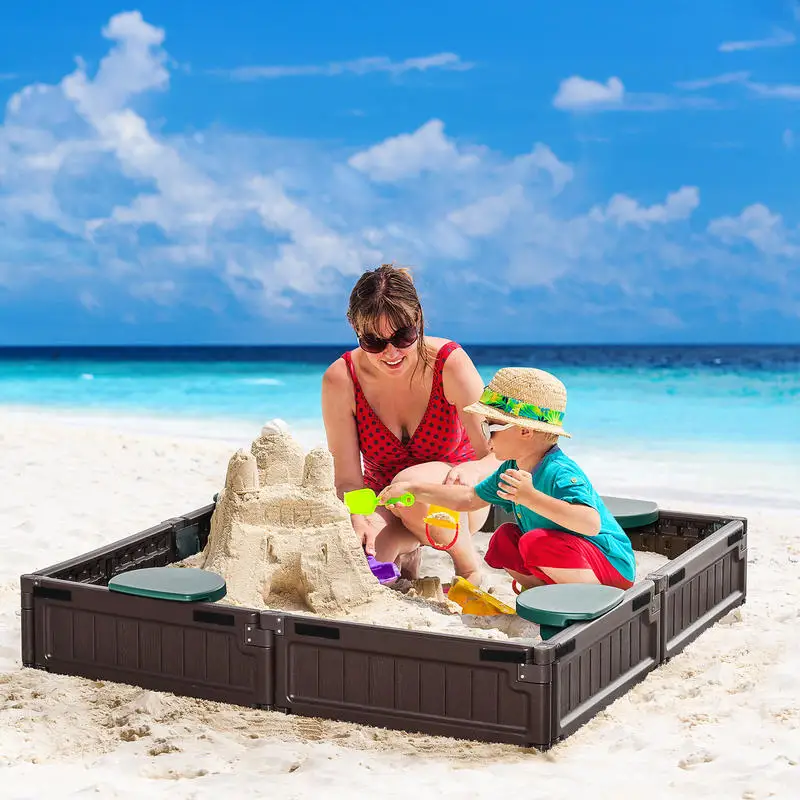 Outsunny Kids Outdoor Sandbox  - Kids Outdoor Garden reseña y precio