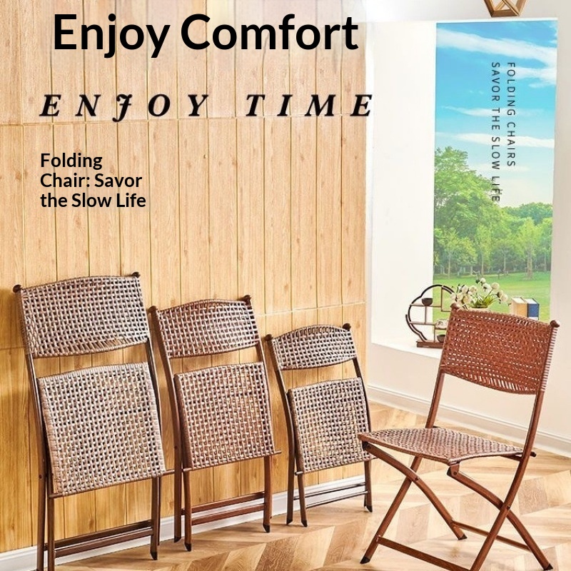 Portable Folding Rattan Dining - Kids Outdoor Lawn Chair reseña y precio