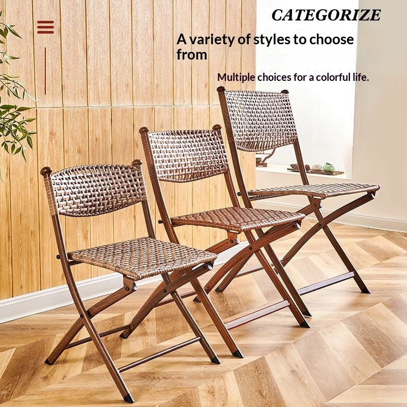 Portable Folding Rattan Dining - Kids Outdoor Lawn Chair reseña y precio