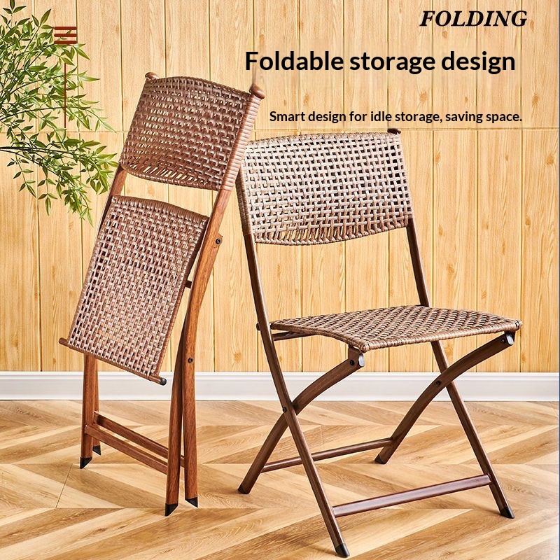 Portable Folding Rattan Dining - Kids Outdoor Lawn Chair reseña y precio