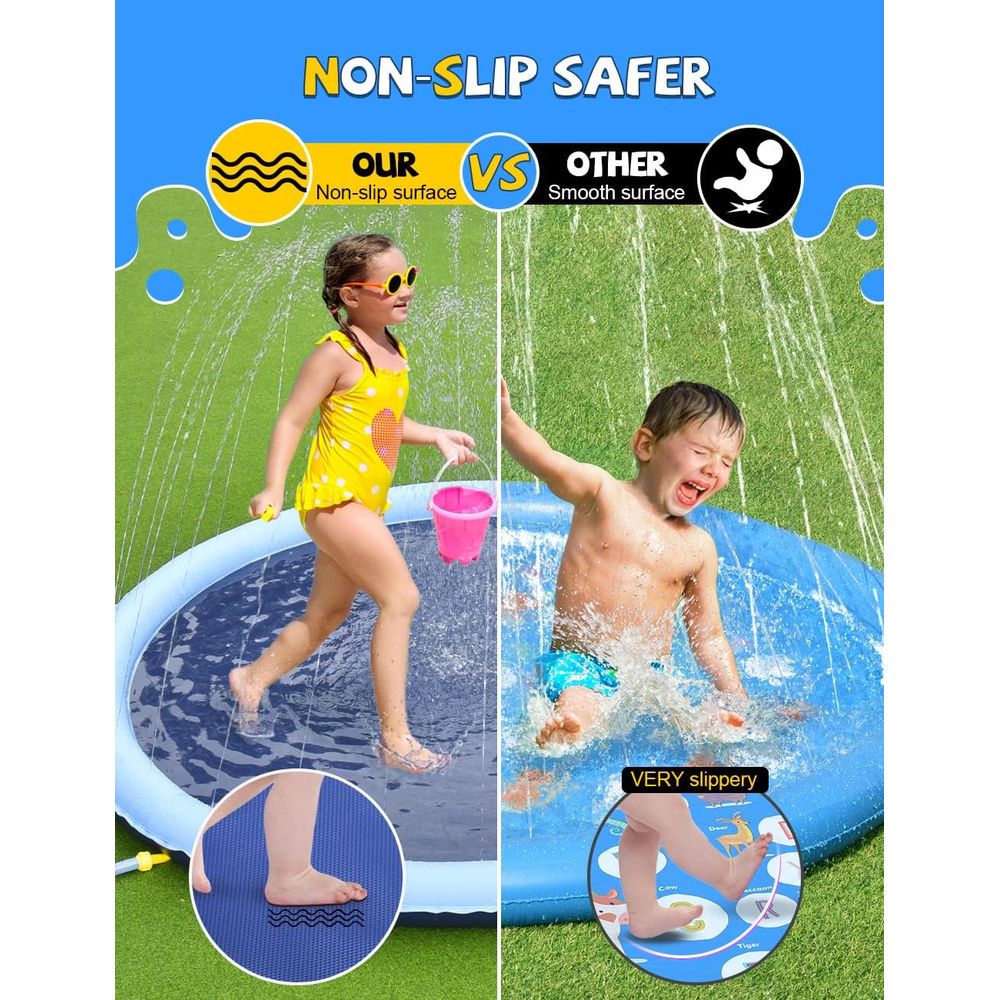 VISTOP Non-Slip Splash Pad or  - Kids Outdoor Water Sprinkler reseña y precio