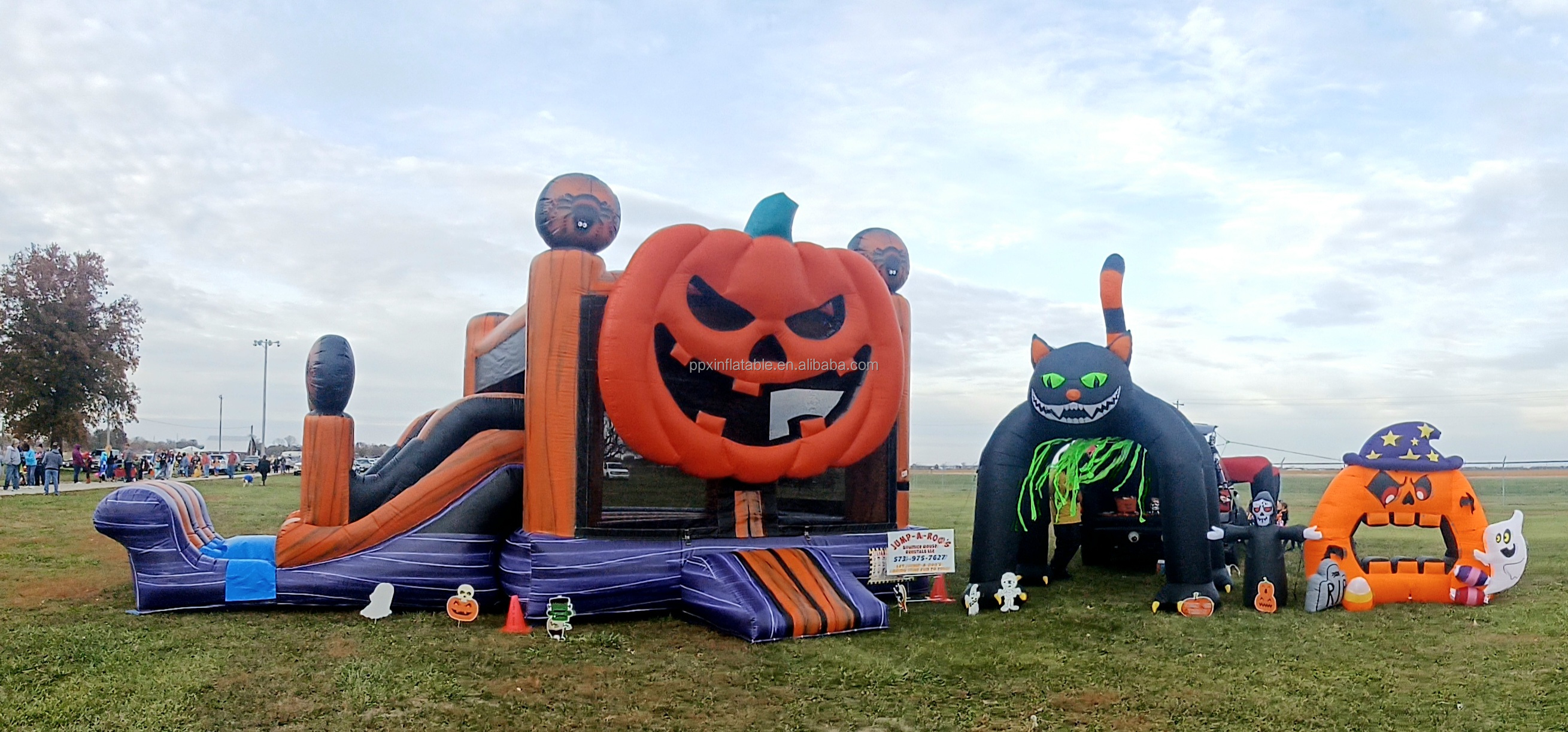 New Inflatable Halloween Bounc - Kids Outdoor Jumping Castle reseña y precio