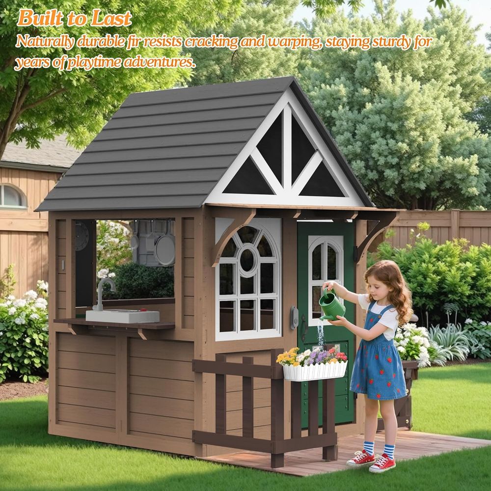 Seizeen Outdoor Play House or  - Kids Outdoor House With Kitchen reseña y precio
