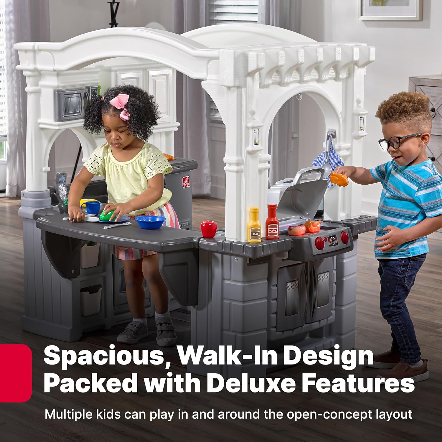 Grand Walk-in Kitchen & Grill  - Kids Outdoor House With Kitchen reseña y precio