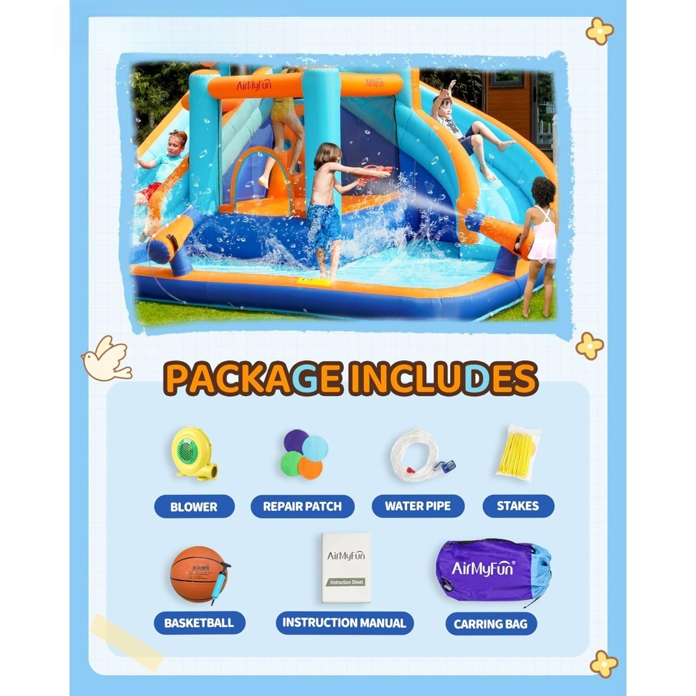 Large Water Slide Bounce House - Kids Outdoor Inflatable reseña y precio