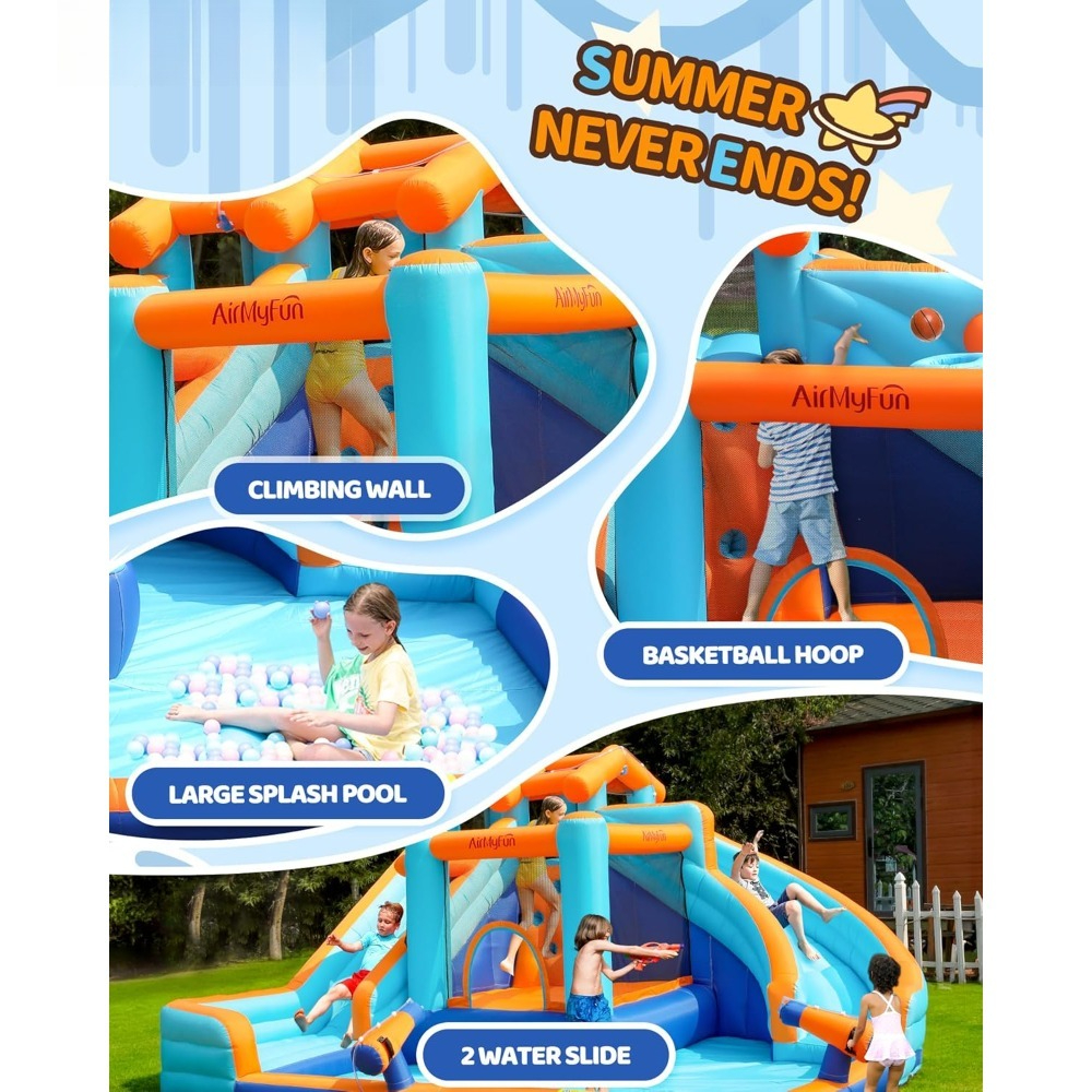 Large Water Slide Bounce House - Kids Outdoor Inflatable reseña y precio