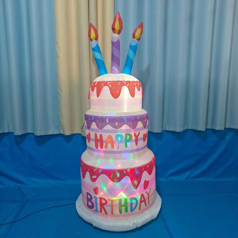 1.8M Inflatable Birthday Cake  - Kids Outdoor Decor reseña y precio