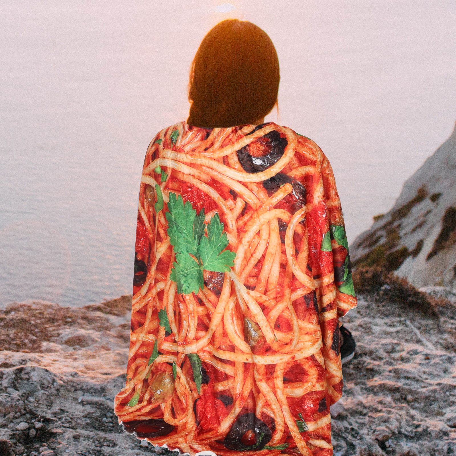 Soft Flannel Pizza Blanket Rou - Kids Outdoor Movie Night reseña y precio